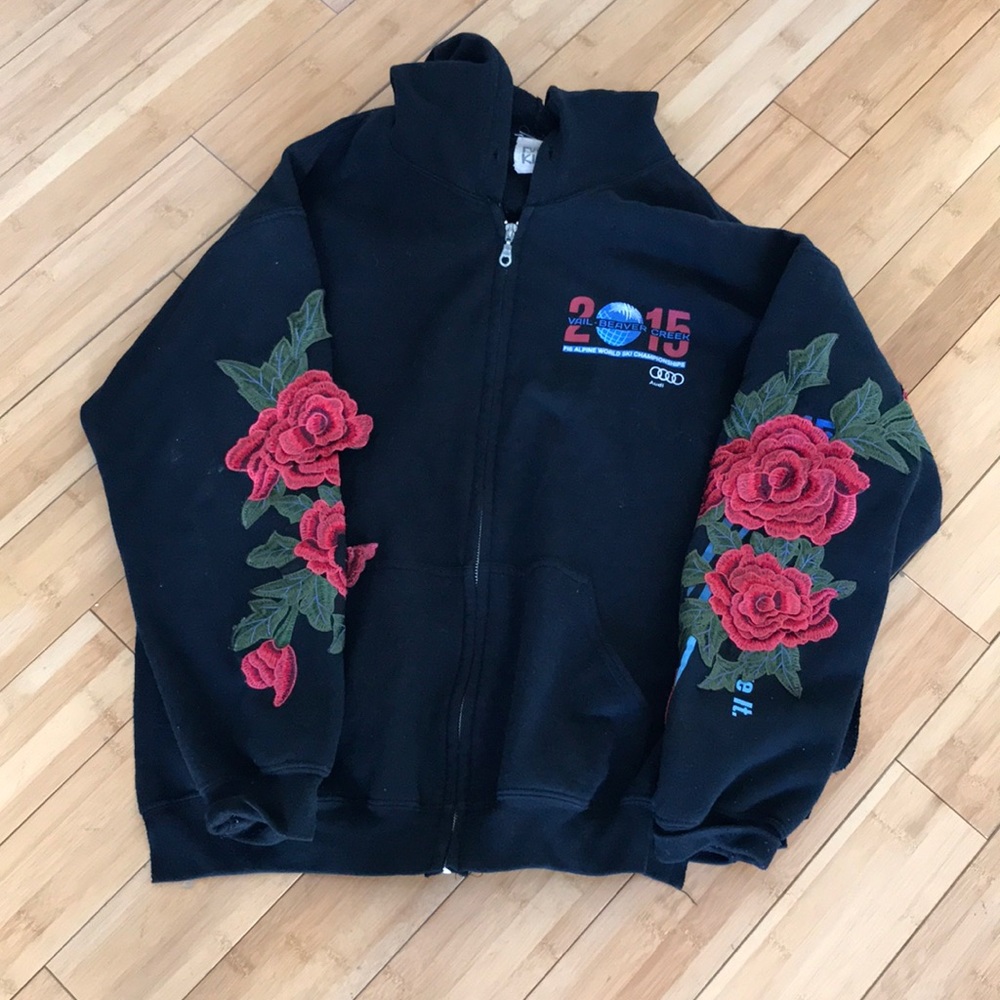 Vintage rose hoodie